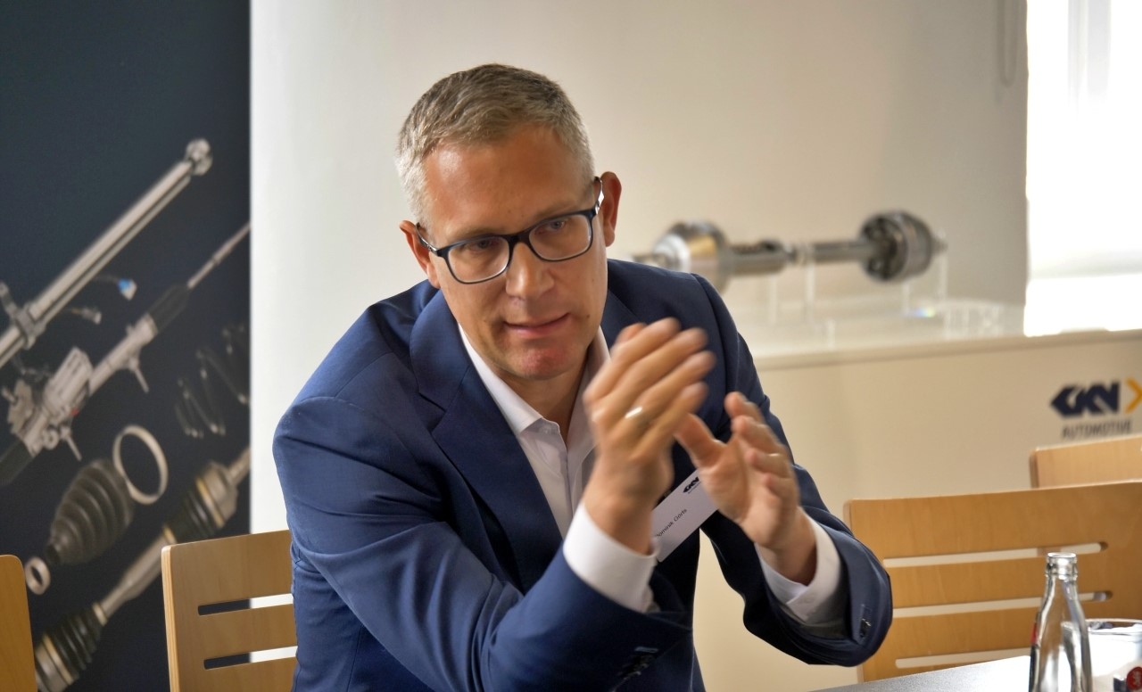 Dominik Görts, GKN Automotive Vice President Aftermarket Business, erläutert die Neuaufstellung der Aftermarket Division