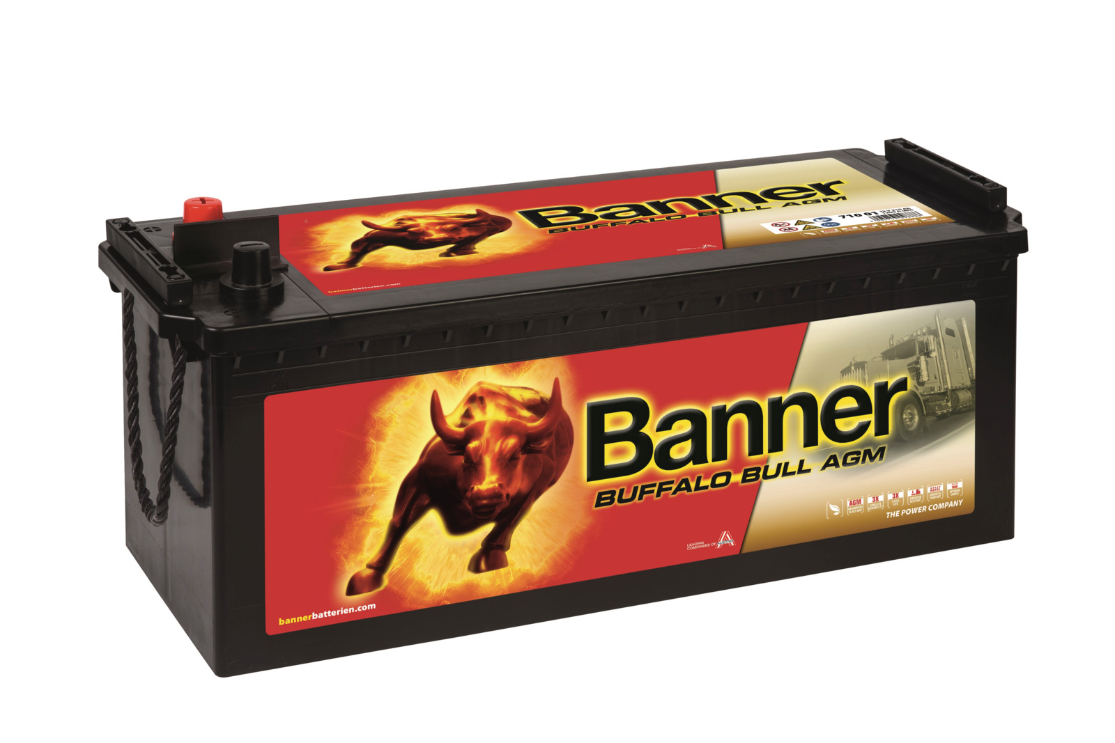 Mit der neuen Buffalo Bull AGM verspricht Banner „optimale Power für Fernverkehrs-Laster“.