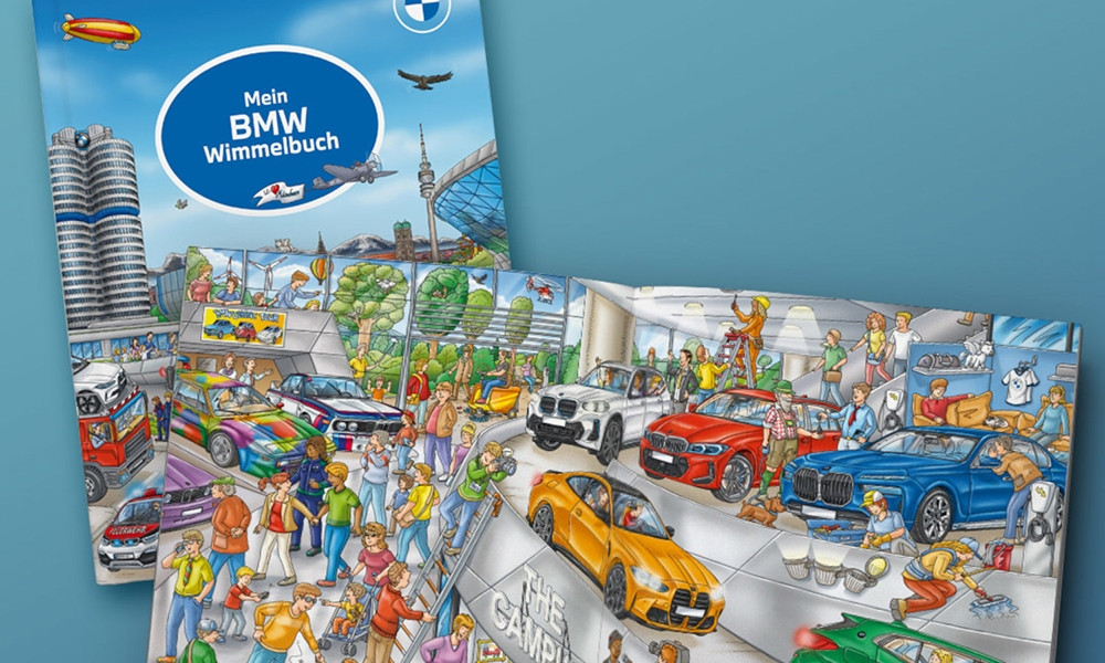 Das erste BMW-Wimmelbuch gibt es ab 9. Dezember im Handel.