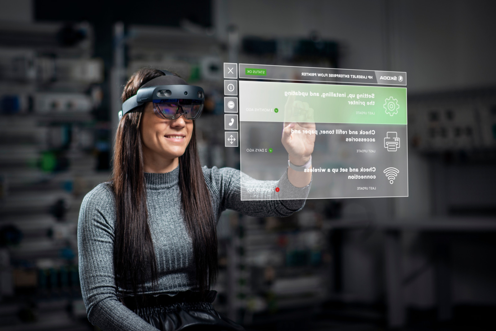 Augmented Reality: Skoda reichert am Unternehmenssitz in Mlada Boleslaw das Präsenztraining um virtuelle Methodik an.