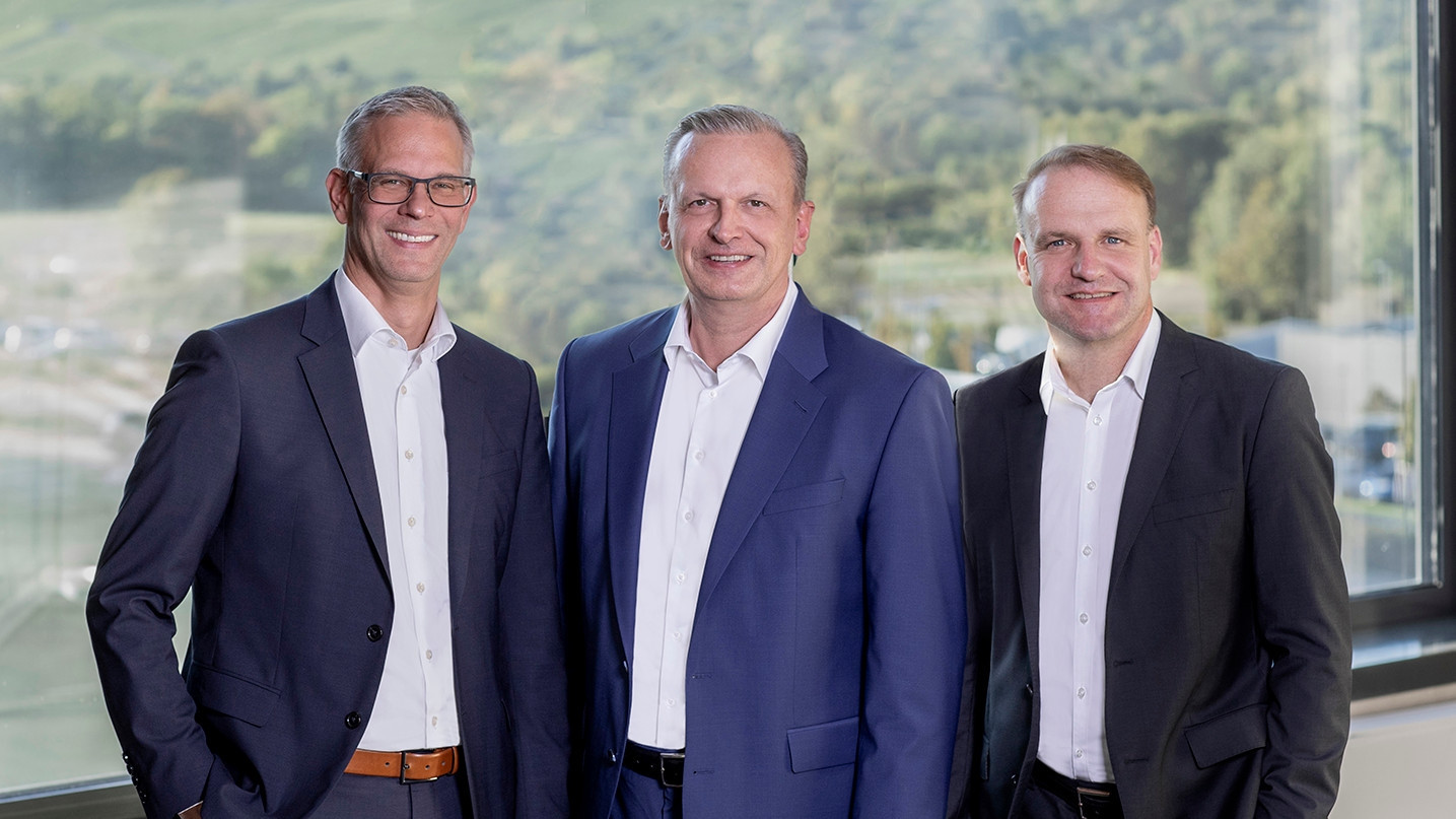 Der neue Vorstand der ElringKlinger AG: Dirk Willers, Thomas Jessulat und  Reiner Drews.