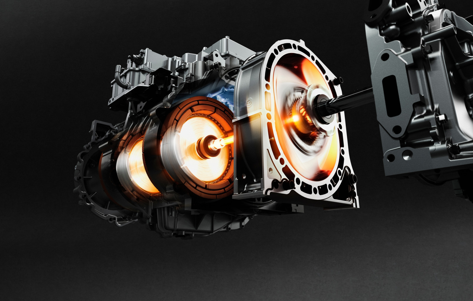 Als Antrieb für serielle Hybriden soll der Wankelmotor sein Comeback erleben, wenn es nach Mazda geht. 