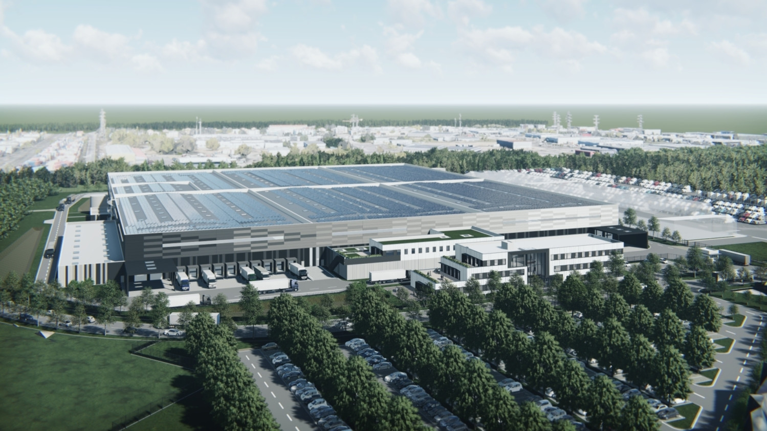 Das neue Ersatzteilzentrum von Renault Trucks wird ab 2028 die Werkstätten und Handelspartner versorgen.